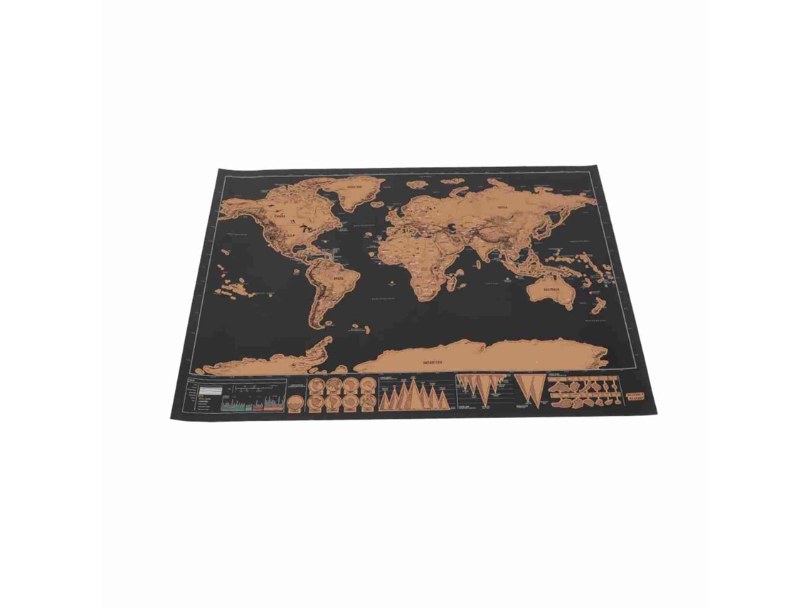 Mapa Múndi Estilizado em Papel de Alta Qualidade LAXISCREED