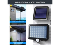 2026 luz Solar Exterior Impermeável para Parede com Sensor, Ideal para Varanda, Jardim, Pátio, Garagem e Shed