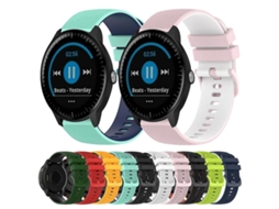 Bracelete de Smartwatch para Garmin Vivoactive3 Music 20Mm Faixa de Relógio de Silicone Quadriculada de Azul Escuro-Branco VENISYMLIS
