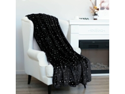 Manta Para Sofá, Manta De Microfibra Espessa E Ultramacia, Ideal Para Todas As Estações.100x150cm Preto Hexinyigjly
