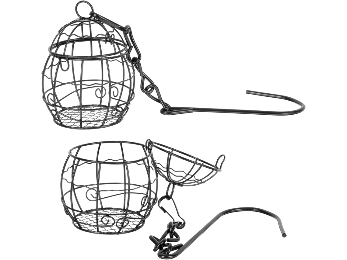Inoomp Kit com 2 Alimentadores de Pássaros Suspensos com Corrente Removível, Alimentador Às Intempéries para Jardim e CHABERLU