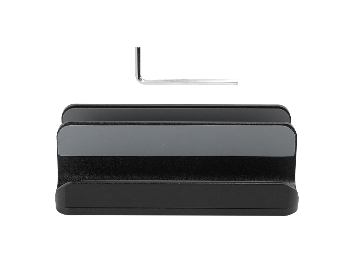 Suporte Vertical Para Laptop Com Resfriamento E Armazenamento Multifuncional De Alumínio Para Laptop E Desktop Preto