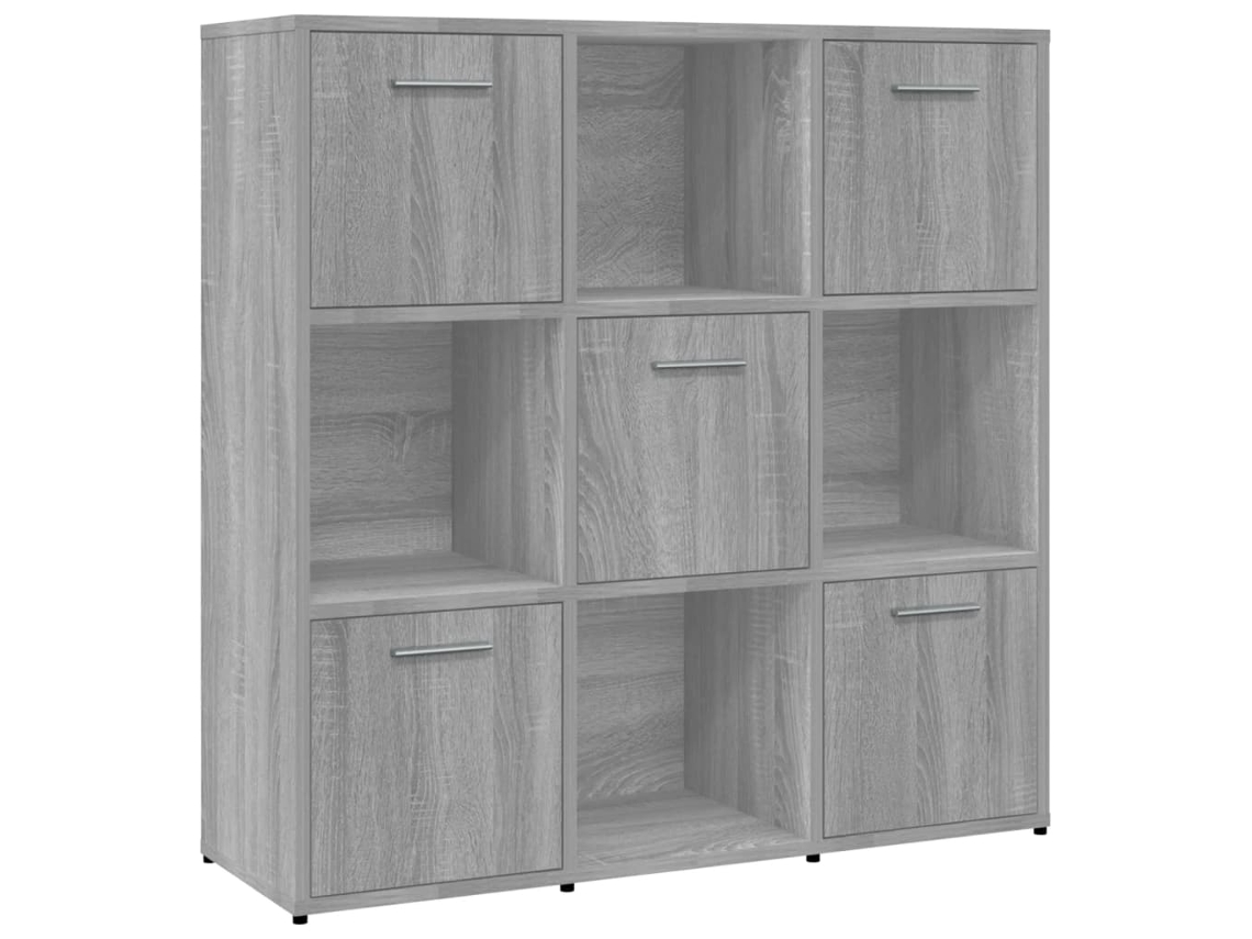 Book Cabinet, Book Cabinets Vidaxl Cinzeto Madeira Processada (n/a)