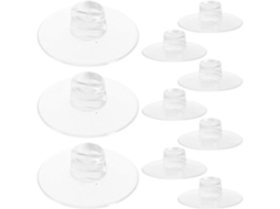 Conjunto De 12 Suportes De Silicone Com Ventosa Para Luzes De Cordão (4 Unidades).