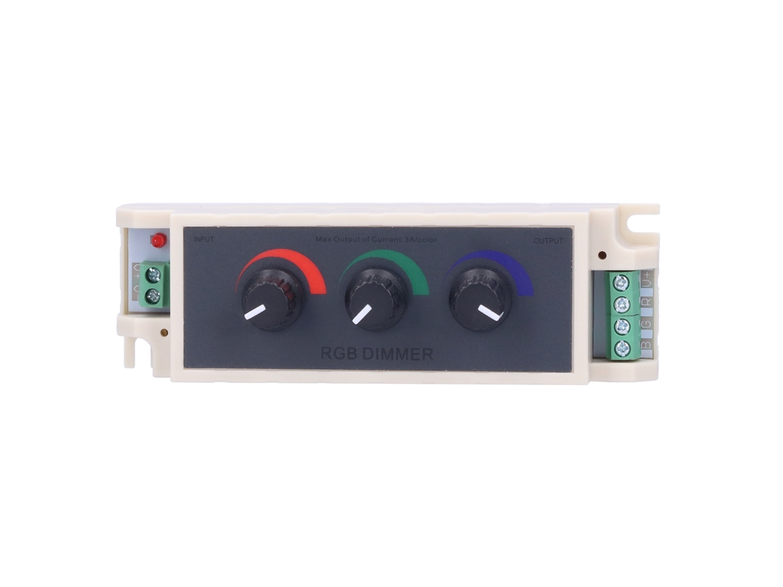 Dimmer de botão rotativo RGB controlador LED ajuste de brilho 3 canais DC12 24V | S/MARCA