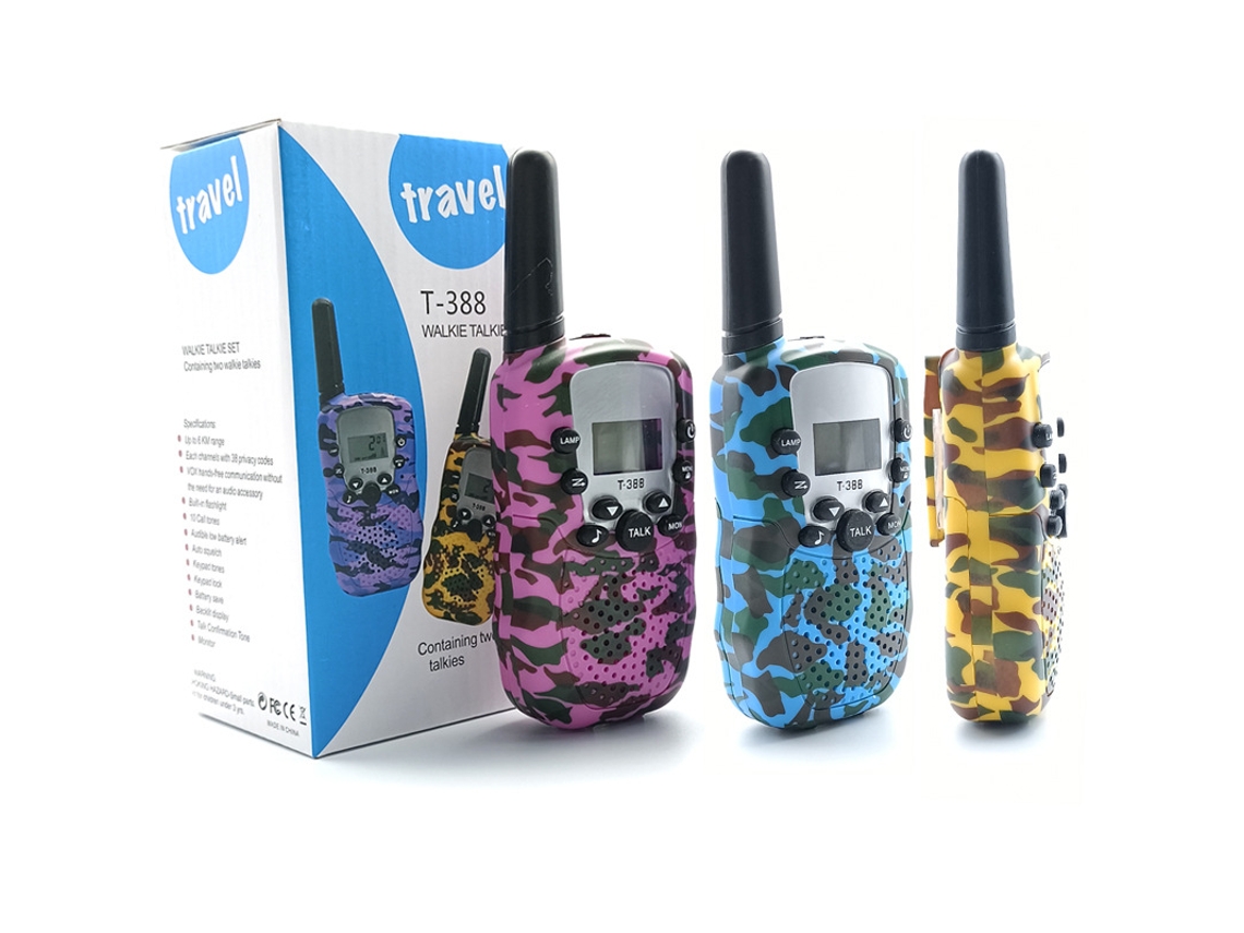 Walkie Talkie Infantil, Padrão Americano, Brinquedo Walkie Talkie T388 Para Crianças Brilvibera (um Par)