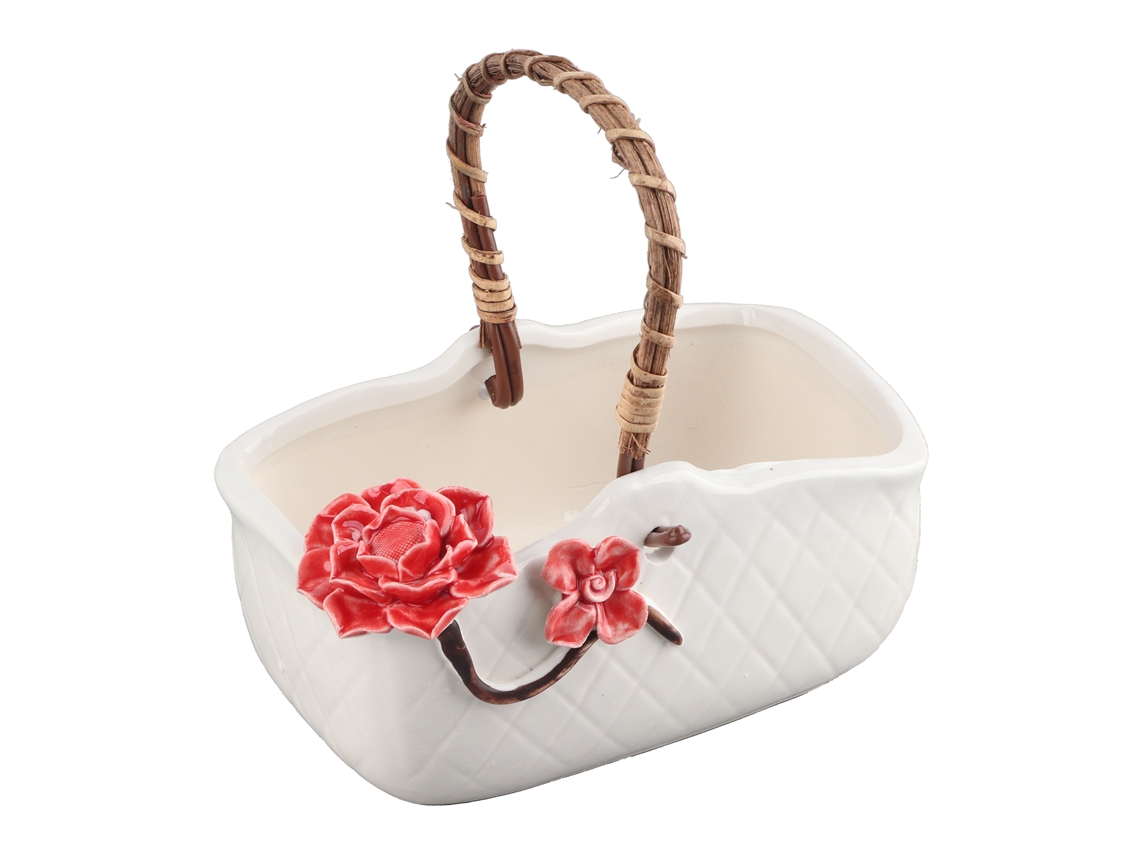 Laxiscreed Vaso Portátil De Rattan Para Suculentas E Flores, Jarra Criativa Para Plantas Verdes
