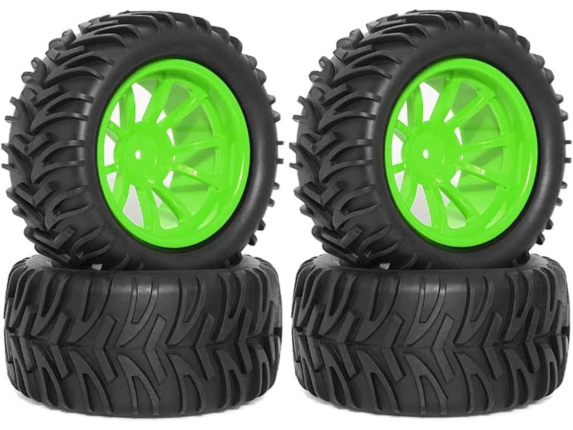 Pneus SFUSHOS para Caminhão Rc Escala 1/10 Verde