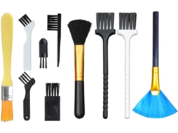 Conjunto De 10 Escovas Limpeza Cerdas Macias Para Teclados Computador, Feitas De Plástico Resistente, Multiuso, Com
