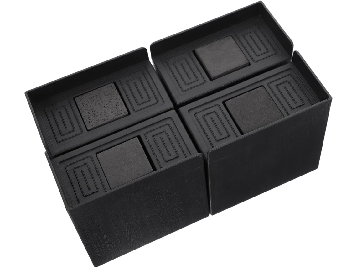 Elevadores De Móveis Tipo L De 4 Polegadas, Resistentes E Antiderrapantes, Conjunto De 4 Peças Para Cama E Sofá.