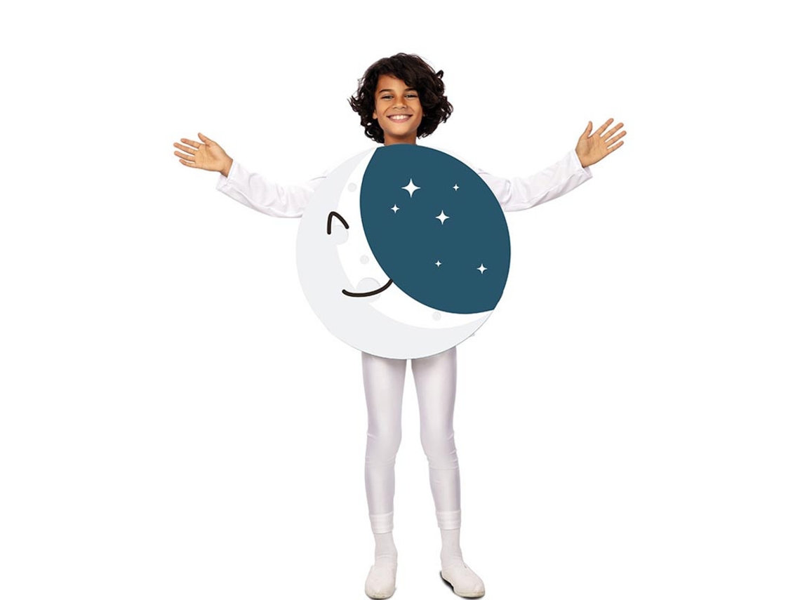 Fato de Lua sorridente com estrelas para criança