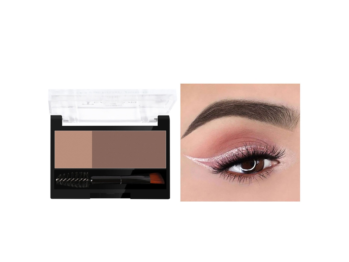 Sello de polvo para cejas (portátil, ajustable en dos colores)