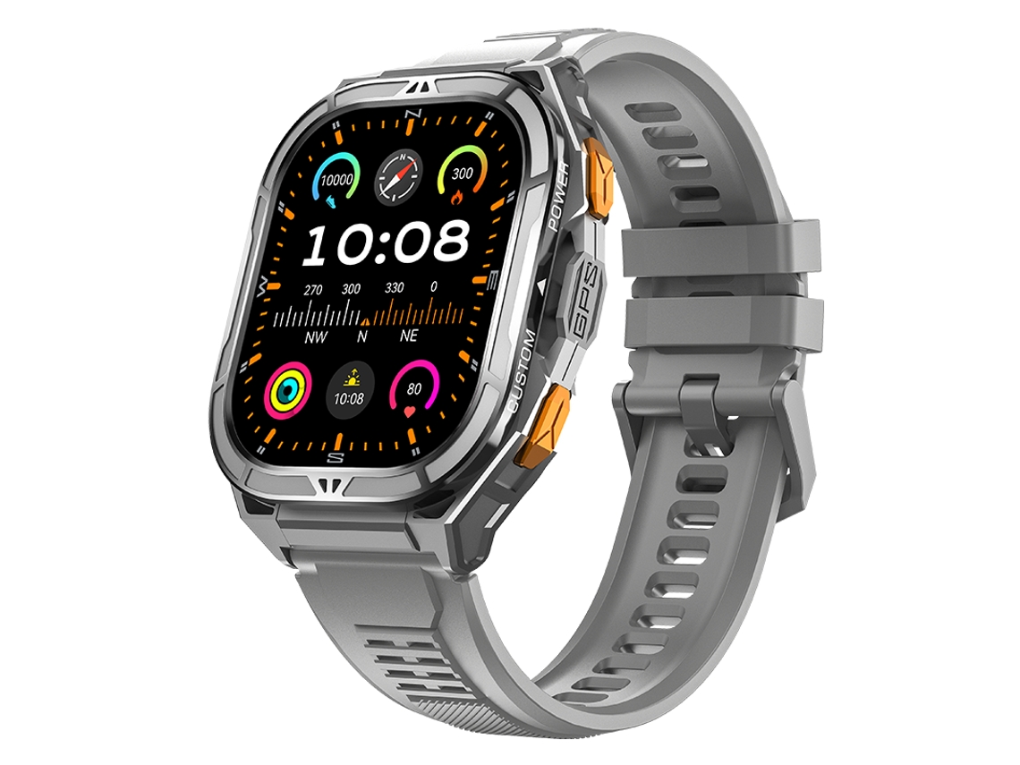 Smartwatch X5 Gps De Dupla Frequência Amoled Barómetro Bússola (cinza)