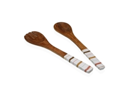 Conjunto De Utensílios Para Cozinha Versa Flint Madeira De Mangueira 6 X 1 X 30 Cm