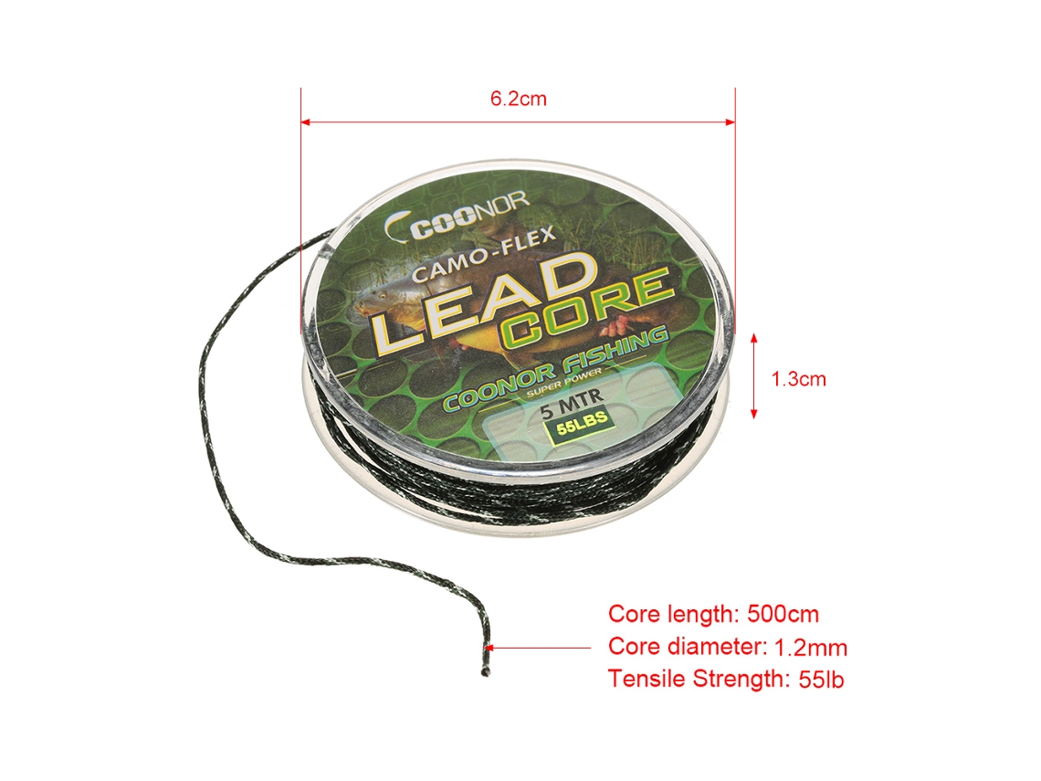 Linha de Pesca de Carpa Camuflada 35 55lb 5m