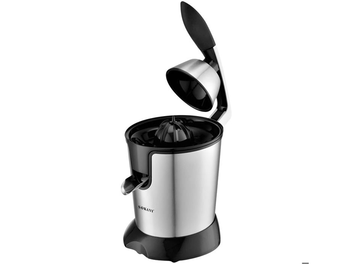 Espremedor De Citrinos Elétrico Sokany Quick Press 350w 400ml, Cinzento Prateado