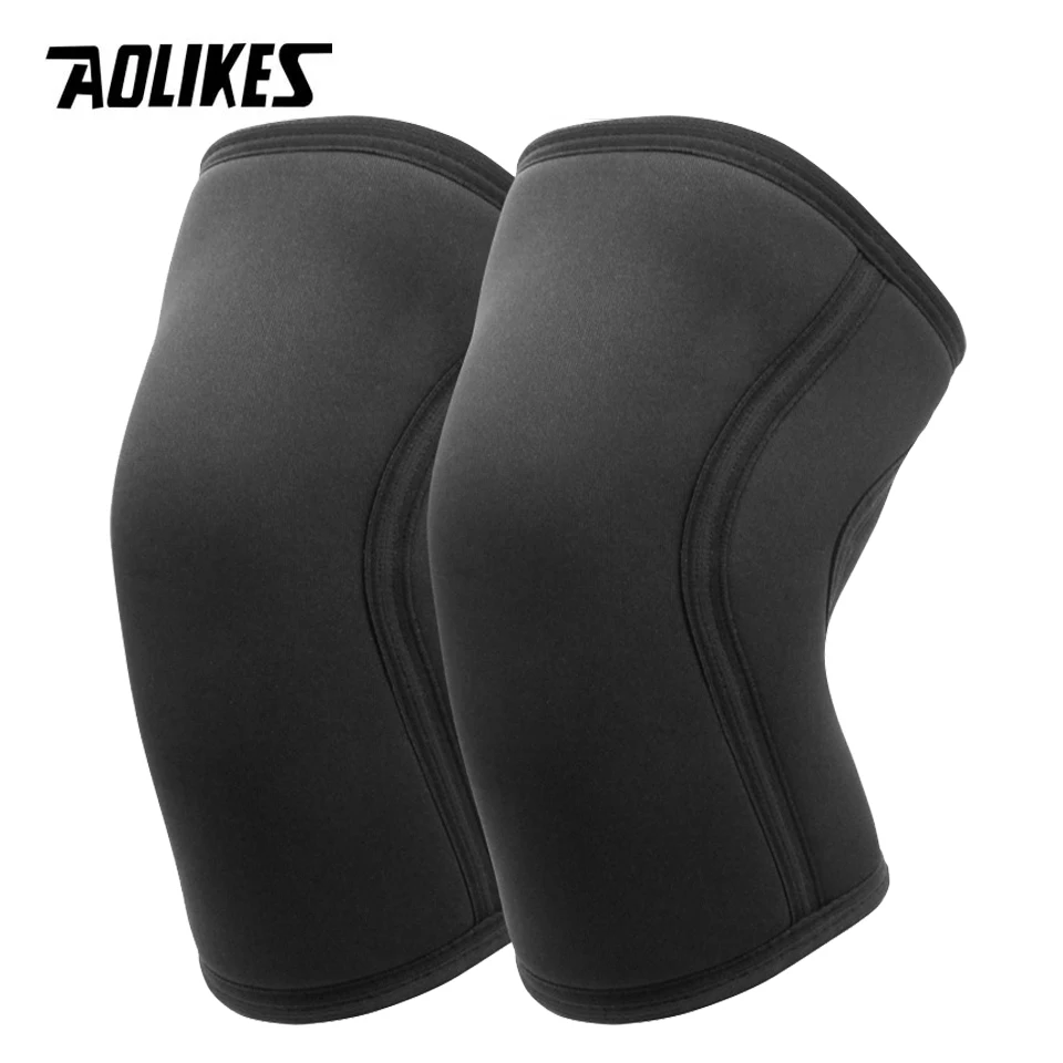 (preto, Tamanho G) Joelheiras De Agachamento De 7 Mm, Em Neoprene, Protetoras Para Os Joelhos, Adequadas Para Levantamento De Peso.
