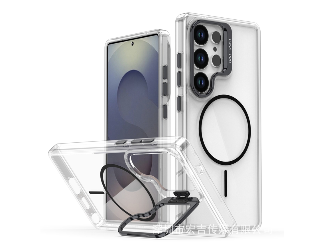 Capa Magnética Transparente Para Celular, Em Cores Vibrantes, Com Proteção Para Preto - Samsung S25 Fe