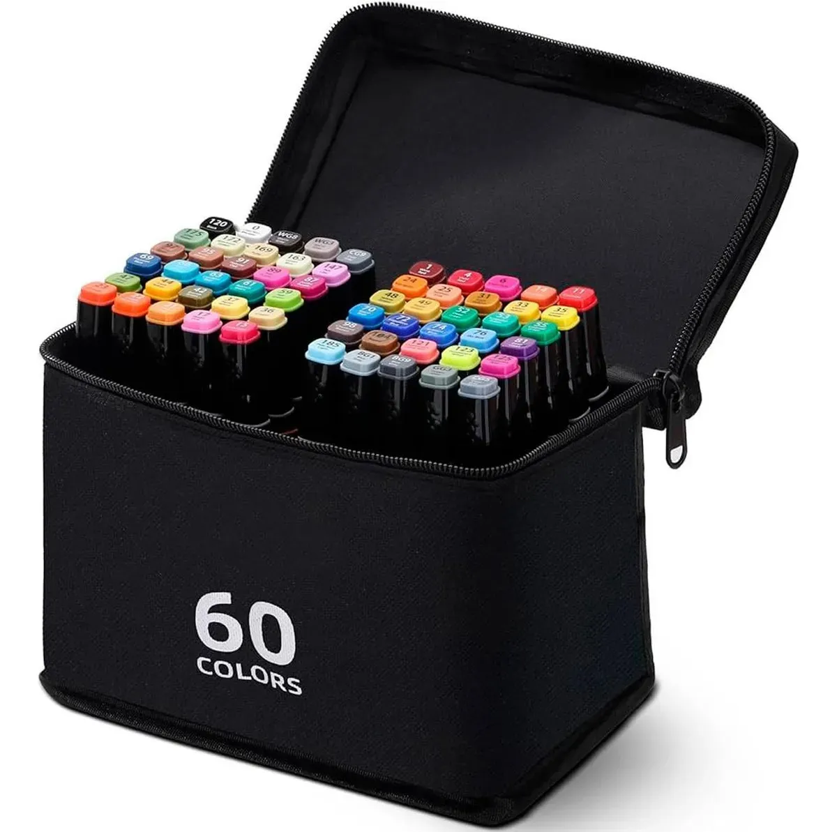 De Kit 60 Cores Marcadoras Canetas Permanentes Desenhovayotoy