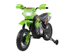 Mota Elétrica Infantil 3+ Anos Com Rodinhas, Bateria 6v Velocidade 2,5km/h, 102x53x66cm, Verde