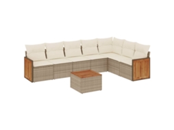 Garden Sofa Set, Garden Sofa Sets Vidaxl Bege Rattan / Vime (n/a)