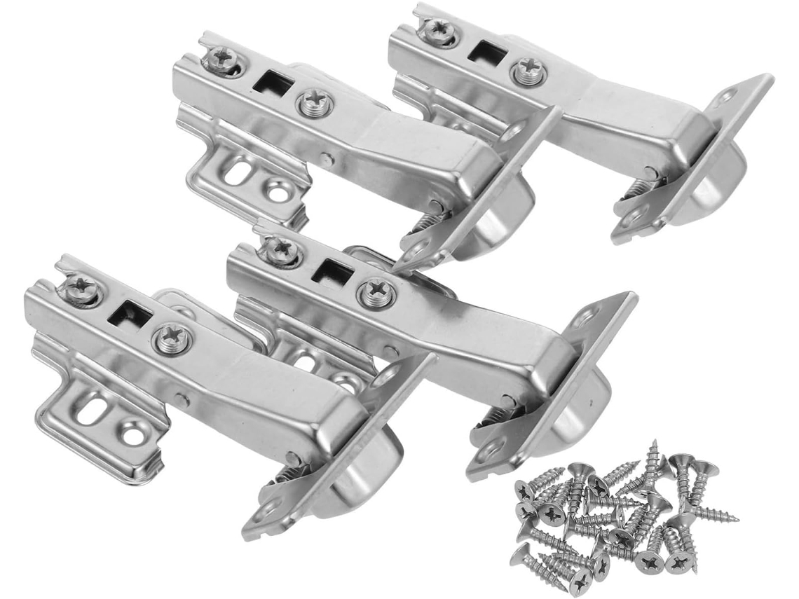 Conjunto De 4 Dobradiças Montagem Oculta Para Portas Armário, Com Fechamento Suave E Alta Resistência, Ideais Para