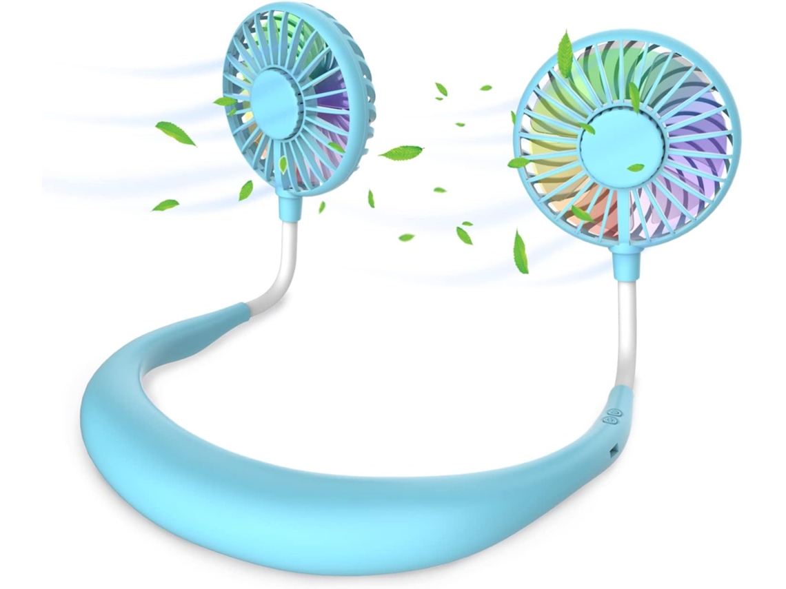 Ventilador Portátil, Mini Ventilador Usb, Ventilador Recarregável com Faixa de Pescoço (3 Velocidades)