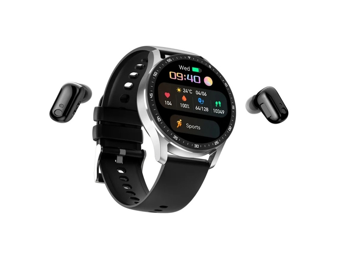 Smartwatch com Fones de Ouvido, Relógio Inteligente 2 em 1 para iPhone, Compatível, Relógio de Pressão Arterial Pro para Homens, Rastreador Yizhood