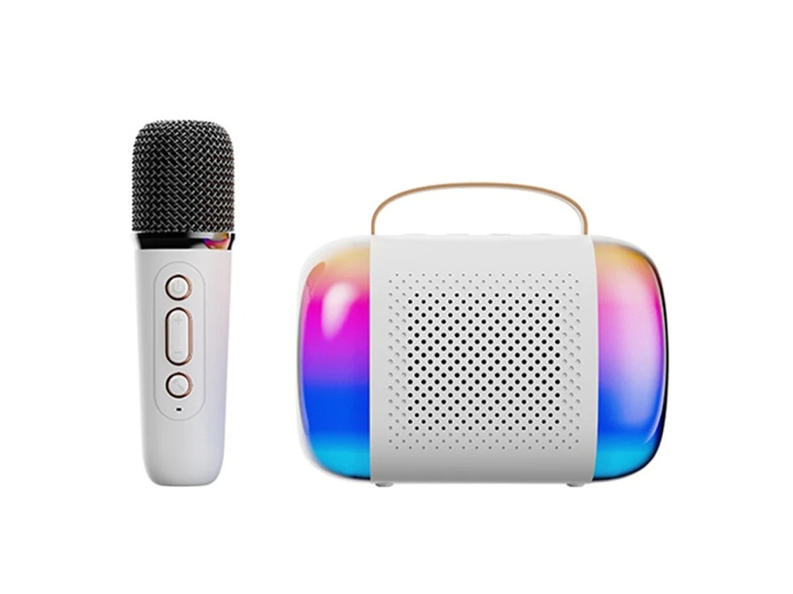 Mini Máquina De Karaokê Para Crianças E Adultos Alto Falante Bluetooth Portátil Com 1 Microfone Sem Fio E Luz Led Rgb Para Meninos E Menin Yizhood