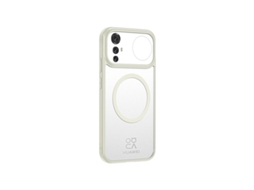 Capa Magnética Para Celular Huawei, Transparente, E Acabamento Fosco.fecho Magnético Off-white, Nova 14 Active Edition