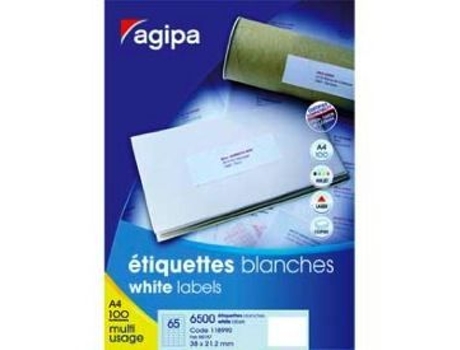 Etiquetas Brancas Multifuncionais Agipa