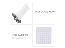 Kit para Velas de Cera de Abelha com 50 Pavios e Acessórios LAXISCREED