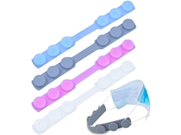 Extensor de Máscara de Silicone, Ajuste para Alças, 4 Cores, Apoio para Ouvidos