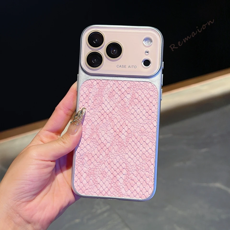 Capa Fosca Para Iphone 16 Pro (rosa) Com Lente E Câmera À Prova De Choque.
