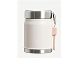 Recipiente Térmico Stanley 0,4l Quartzo Rosa Com Garfo-colher Conserva Frio/calor 7h Sem Bpa