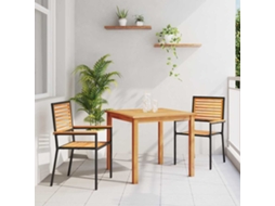 Vidaxl Conjunto De Jantar Para Jardim 3 Unid. Preto