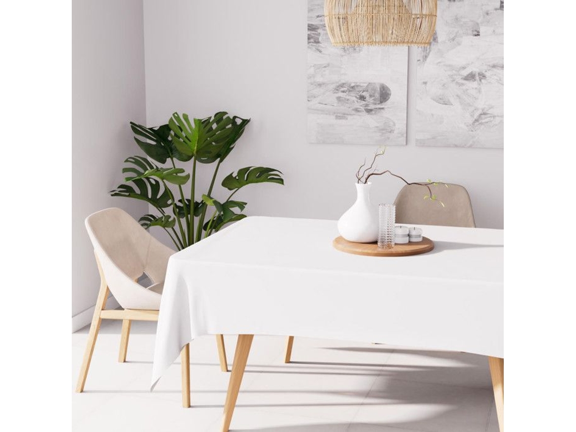 Toalha de Mesa SOLEIL DOCRE Alix Branca Poliéster Branco (140x240cm)