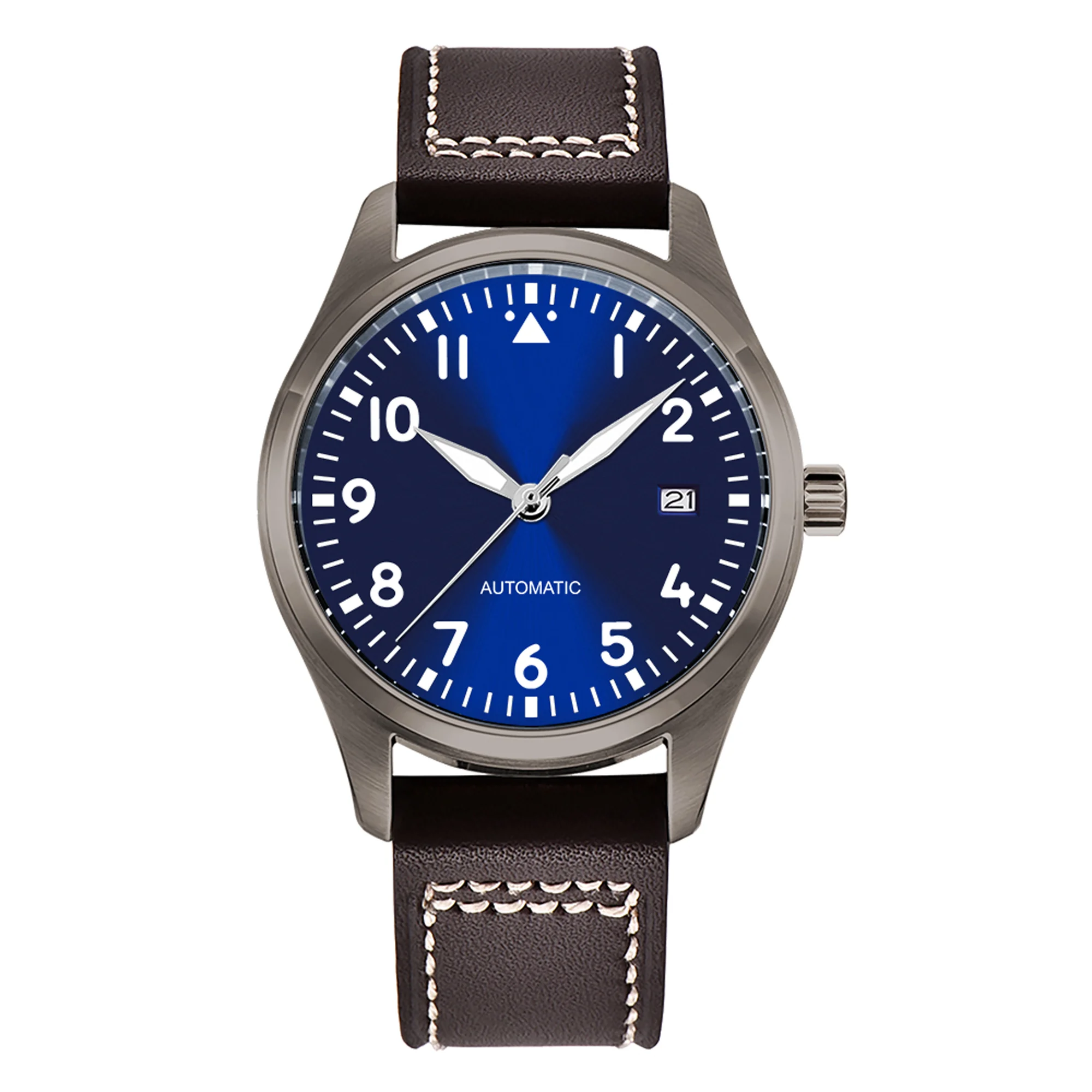 Relógio Masculino Automático Mecânico De Negócios (azul) 41 Mm, Cristal De Safira E Resistência À Água.