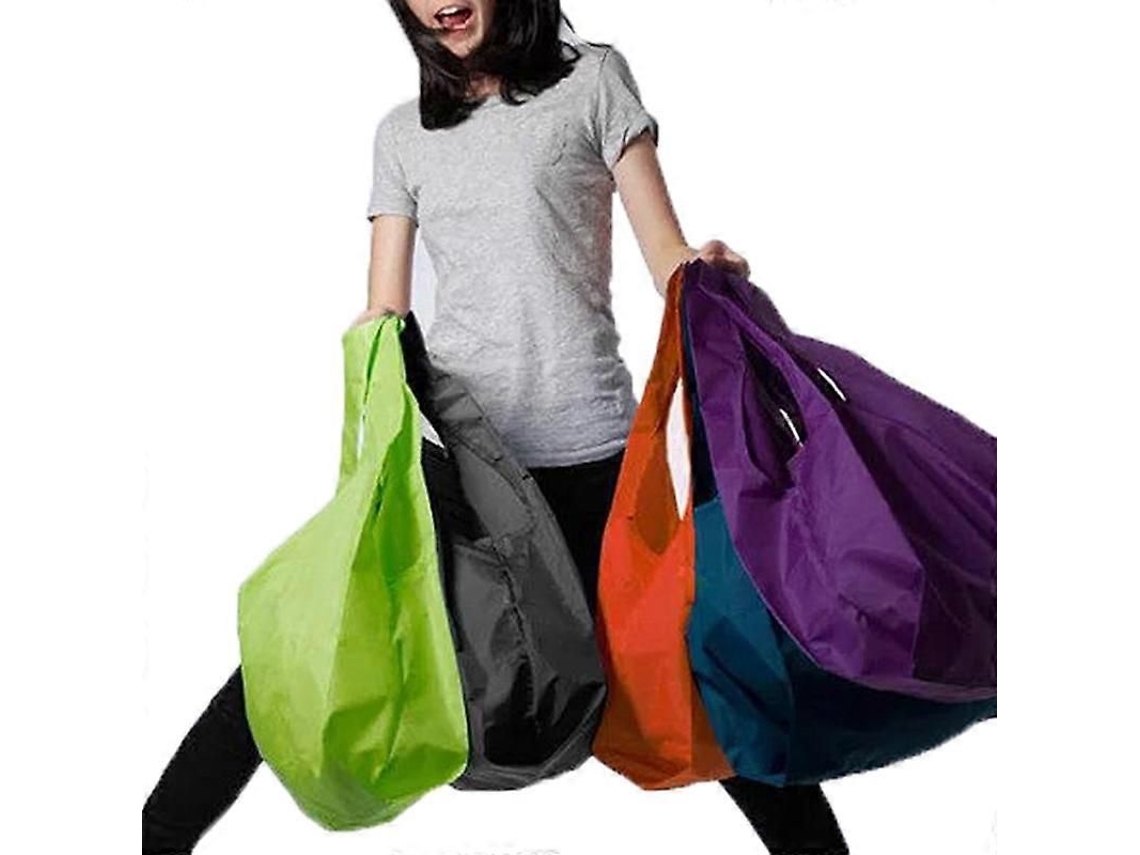 1 Sacola de Compras Dobrável Portátil, Grande, em Nylon, Resistente GOKOCO