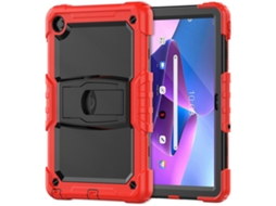 Capa de silicone para Lenovo Tab M10 Plus 125fu 128fu Xiaoxin Pad 2022 10,6 polegadas com suporte e alça Hengrongshen vermelho (3ª geração)