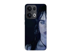 Capa Maniacase Para Oppo Reno 13 Pro 5g Com O Rosto Da Billie Eilish Em Fundo Preto