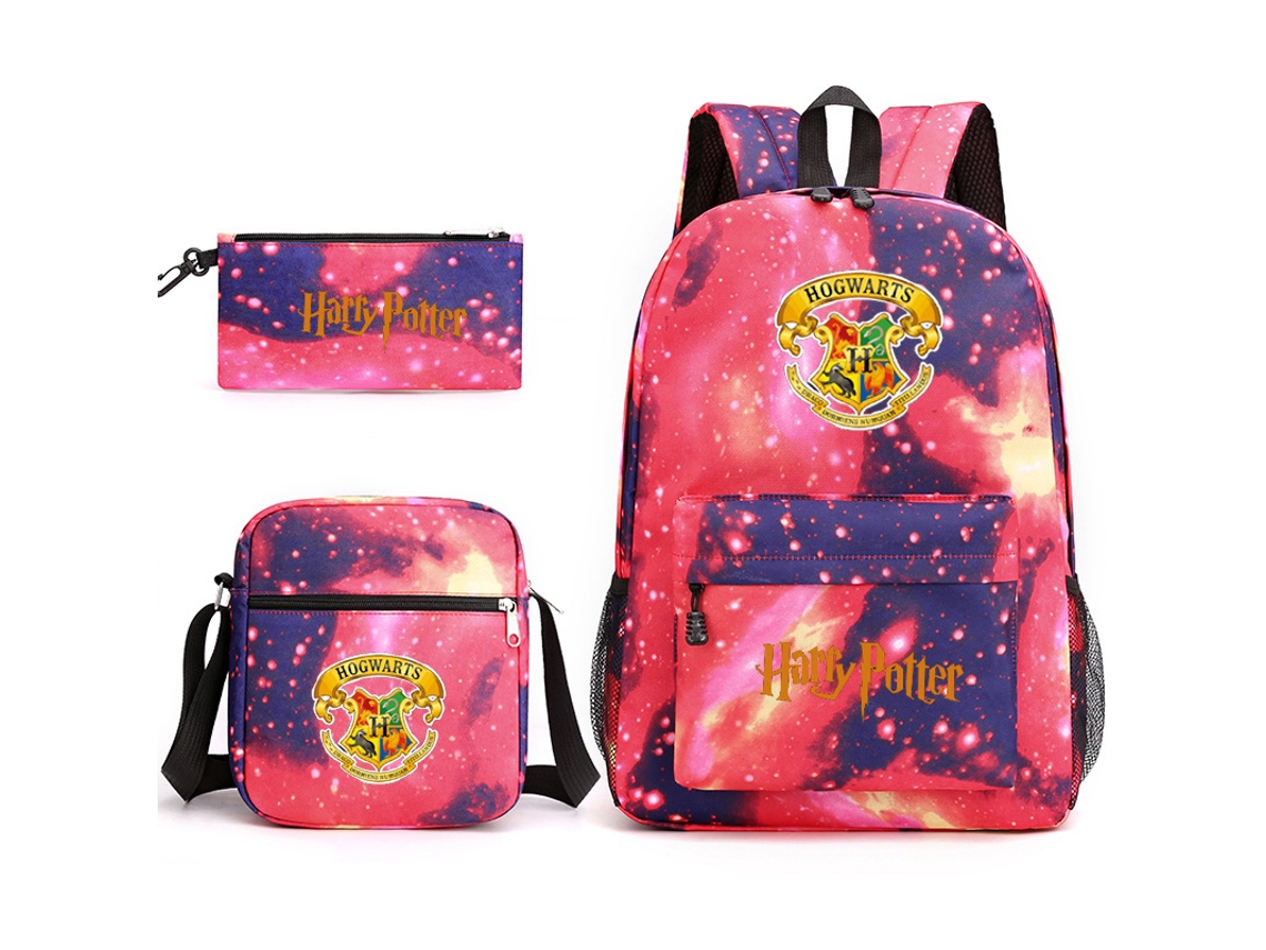 Conjunto Escolar 3 Peças Com Mochila, Estojo E Bolsa De Ombro