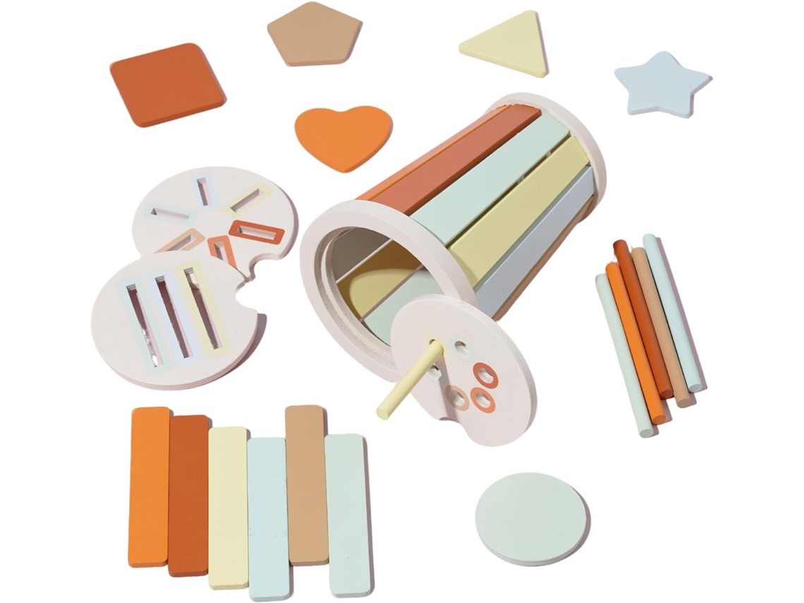 Jogo para Classificação de Cores de Madeira 3 em 1, Brinquedo Educativo Montessori para Crianças de 1 a 3 Anos,estilo 1 GERTIZ
