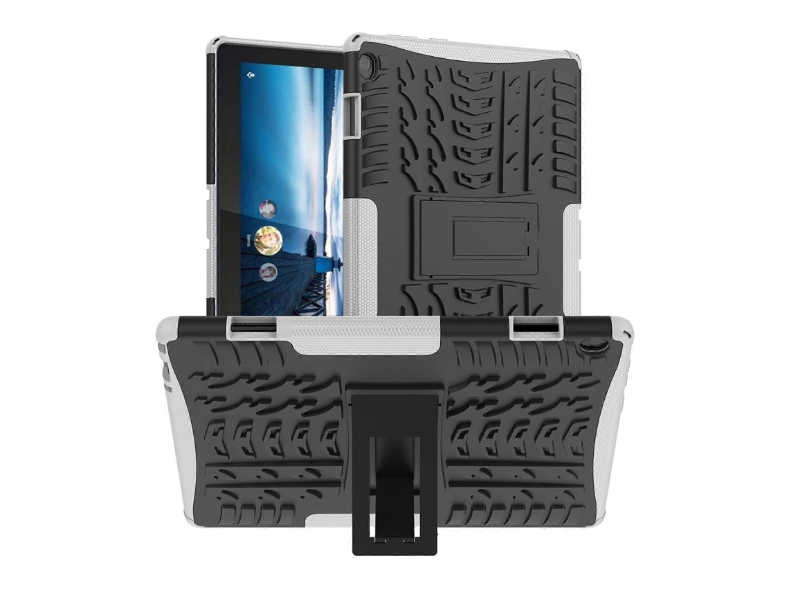 Capa Protetora Para Tablet Lenovo Tab M10 X605 / X505 Com Textura De Pneu, Resistente A Impactos, Em Tpu + Pc, Com Suporte.