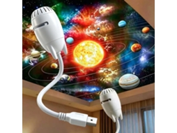 Projetor de galáxias, luz noturna estética, ajustável, entrada USB.
