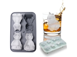 Bandeja de gelo com tampa, molde de gelo de silicone, máquina de gelo reutilizável Slowmoose