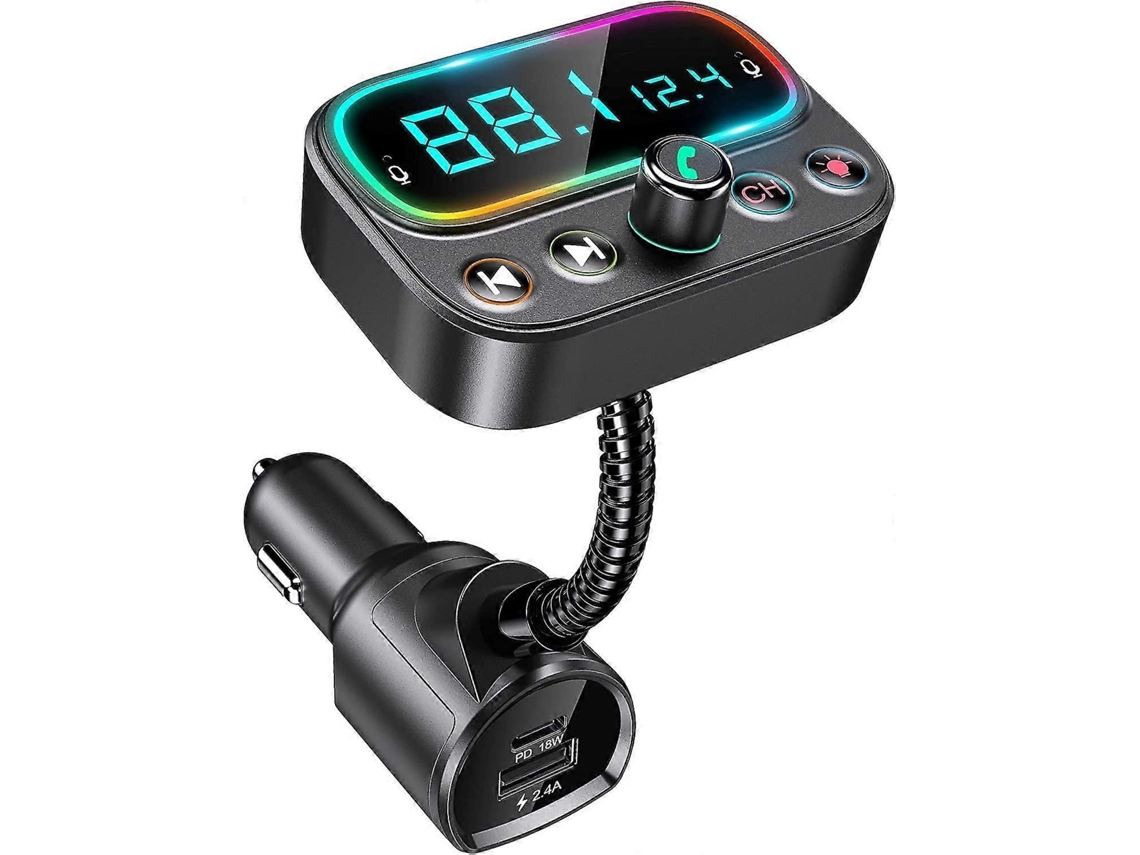 Transmissor Bluetooth Para Carro Com Usb C Pd, Dois Microfones E Ecrã Lcd De 2,0 Polegadas