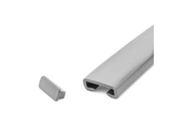 Quest Tampa De Extremidade Para Corrimão Pvc 40x8 Mm, Prateado