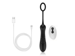 Vibrador Telescpico De Massagem Com Controle Remoto Sem Fio Multifrequncia (preto)