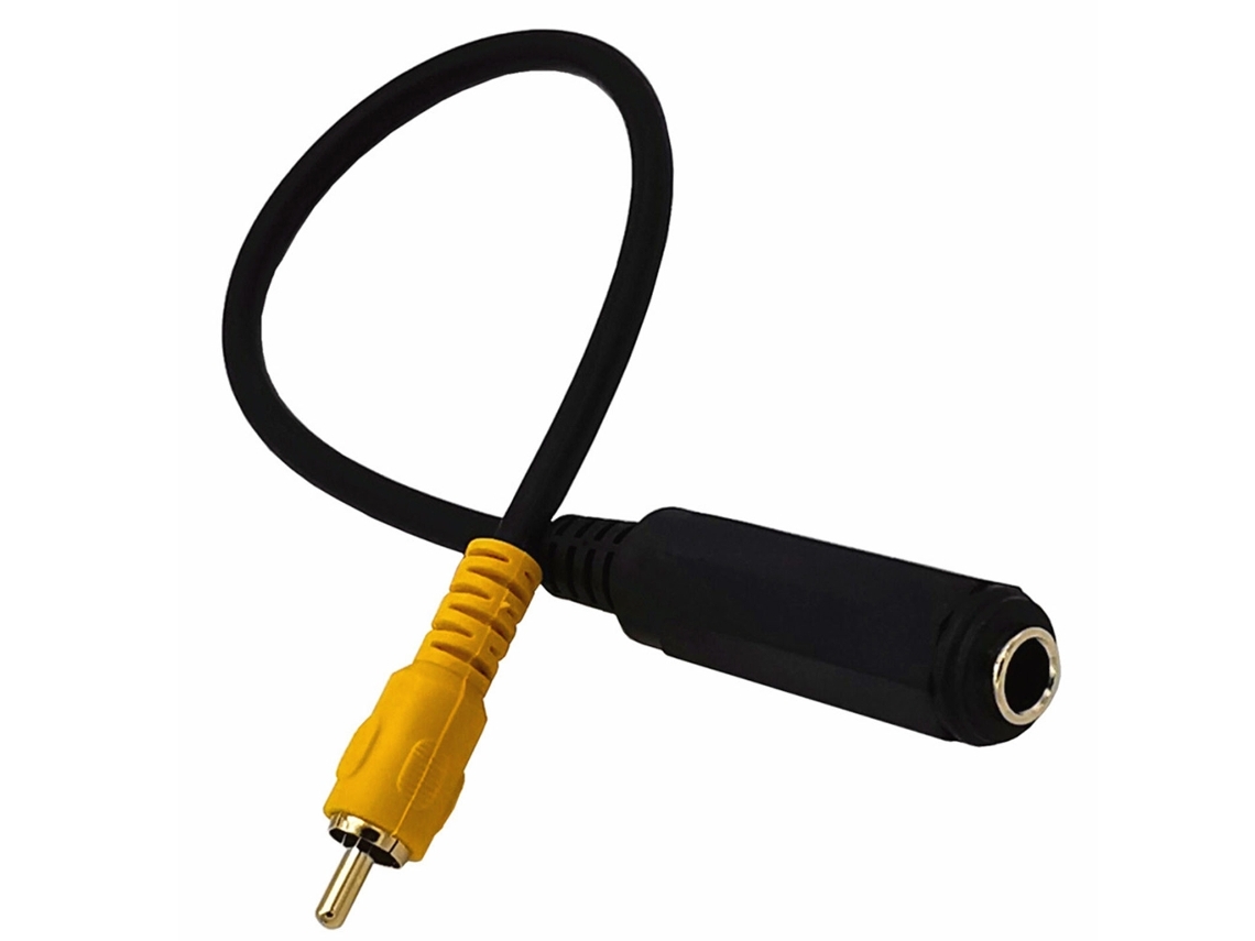 Cabo Adaptador Estéreo 30 Cm Conector Fêmea 6,35 Mm para Rca Macho AQUAFORGE